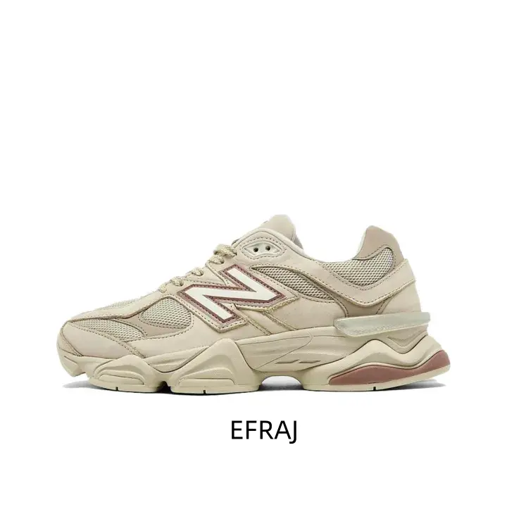 Creamy Off-White And Dusty Rose Chunky Retro Runner Featuring A Multi-Layered Mesh And Suede Upper And A Sculpted Multi-Segmented Midsole