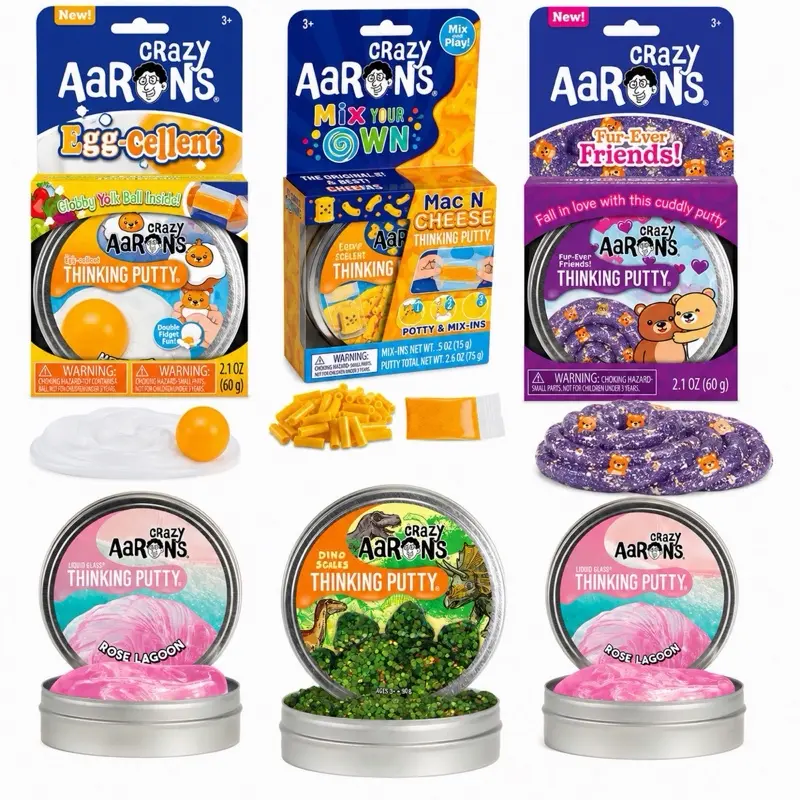 CRAZY AARON’S Thinking Putty 5 below