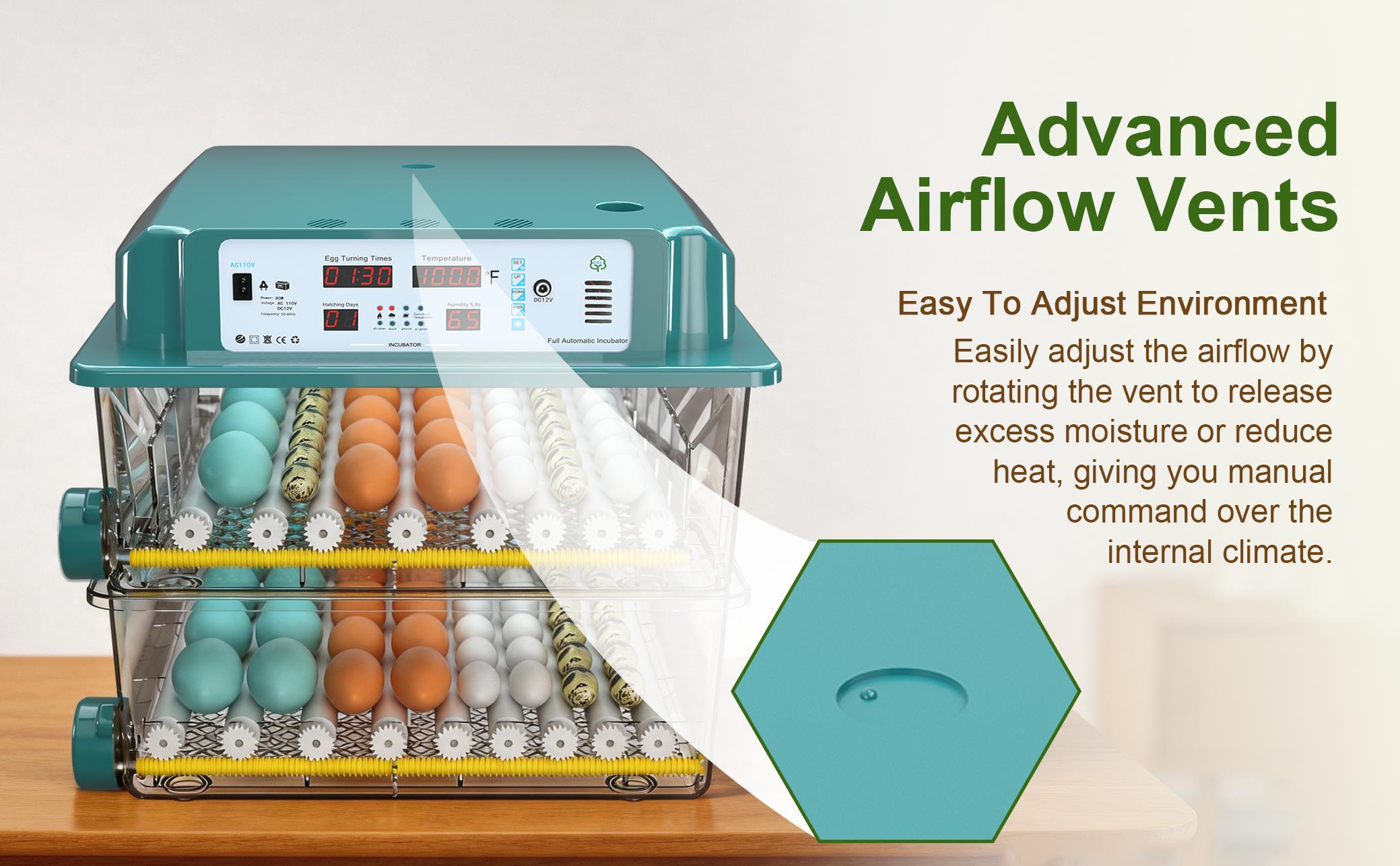 2026 Upgraded Automatic Egg Incubator Multiple Capacities, Intelligent Digital Hatcher with Auto Turning & Temp Humidity Control for Chicken Duck Quail