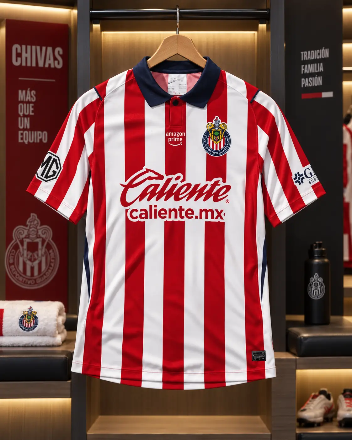Red Chivas Home Soccer Shirt 26-27, Quick-Dry Short Sleeve Soccer Jersey, Breathable Game Day Sports Top, Liga MX Fan Gear