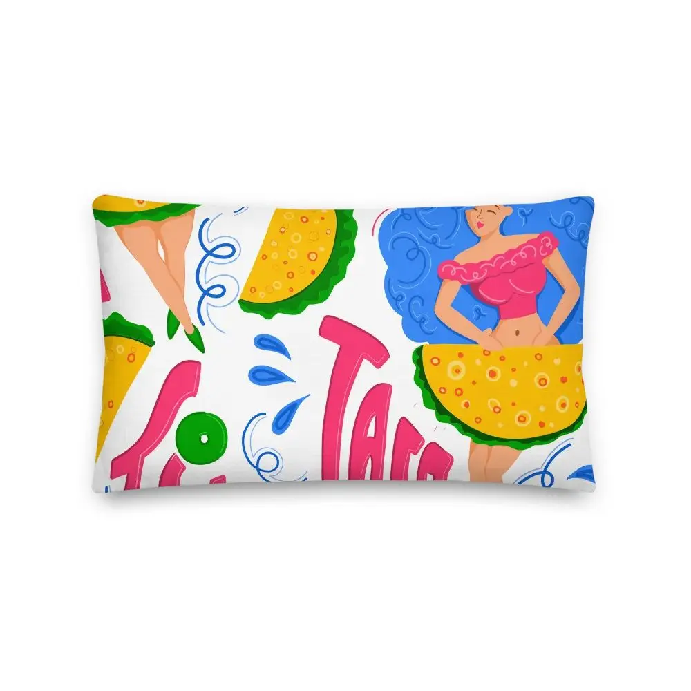 Whimsical Taco Fiesta Premium Pillow