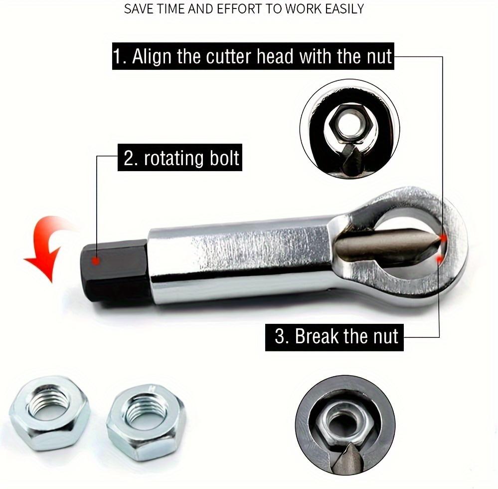 Anti-Rust Nut Separator Kit |     Durable and Efficient Nut Extractor for Broken or Rusty Nuts, Essential Tool for Home Workshop, DIY Projects, Automotive Repair, and Outdoor Use
