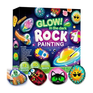 DIY Stone Painting Kit, Crafting Kit, Creative Art Supplies for Beginners and Professionals, Perfect Gift for DIY Enthusiasts, Glow in the Dark