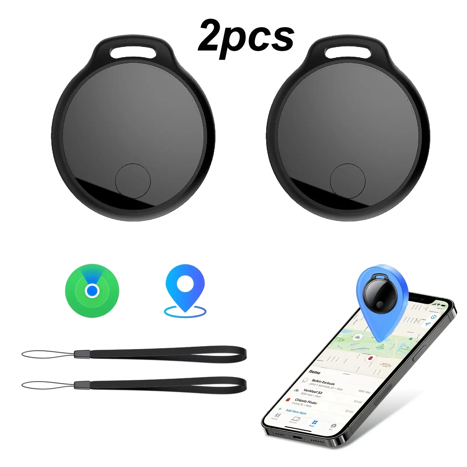 Air Tracker Tags Smart Bluetooth Tracker, Easy to use, Compatible with IOS system, Replaceable Battery