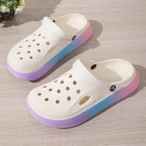 multi colored,Women's sandals, fashionable women's perforated shoes, suitable for outdoor wear, breathable and comfortable, protecting toes