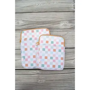 Pastel Checker Books & Device Sleeves