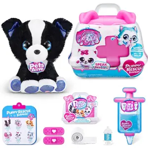 Surprise Puppy Plush - Border Collie Puppy with Electronic Speak and Repeat