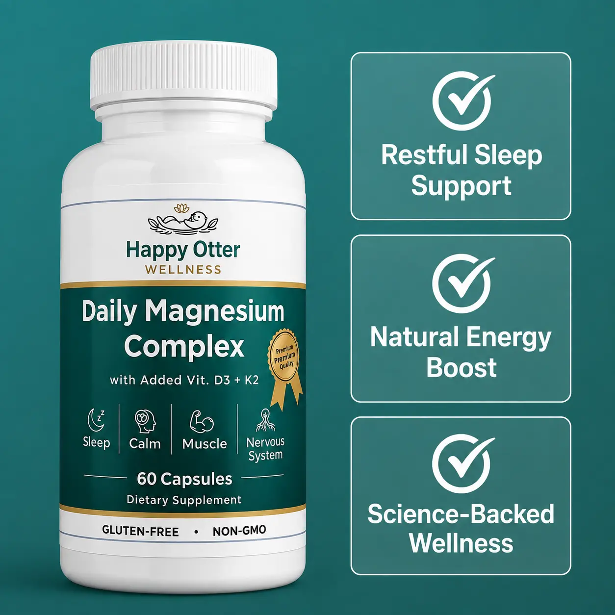 Daily Magnesium Complex with D3 + K2
