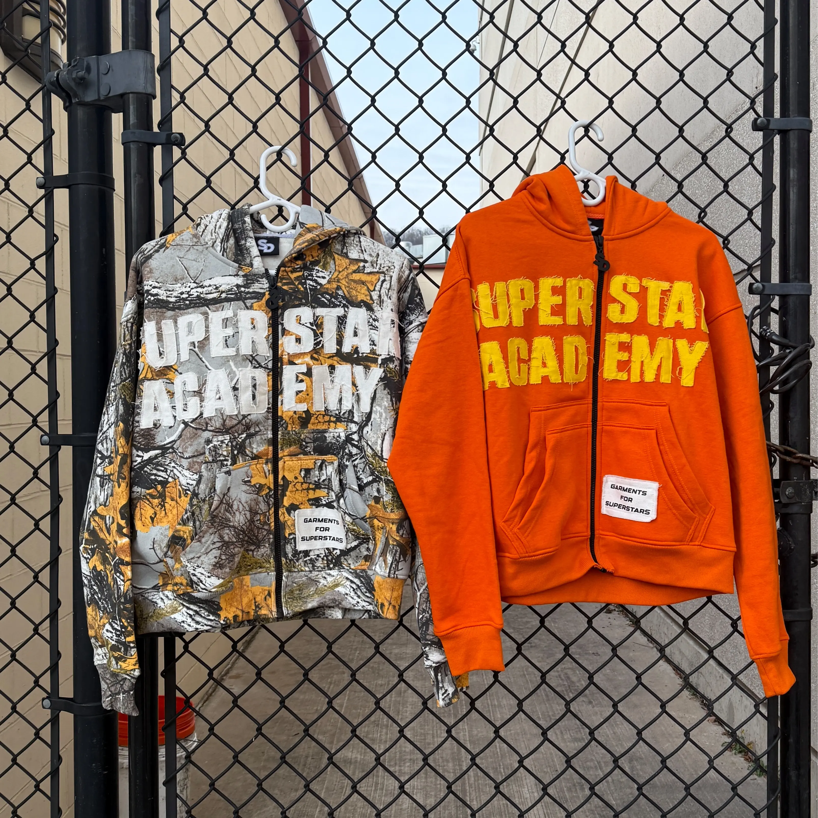 Superstar Academy Hoodies - 400 gsm Thick Zipper French Terry Acid Wash Drop Shoulder Fit Applique Print Ready to Ship