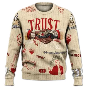 Knitted Sweater To Match Dunk Low Strawberry Waffle, Snake Trust No One VRK