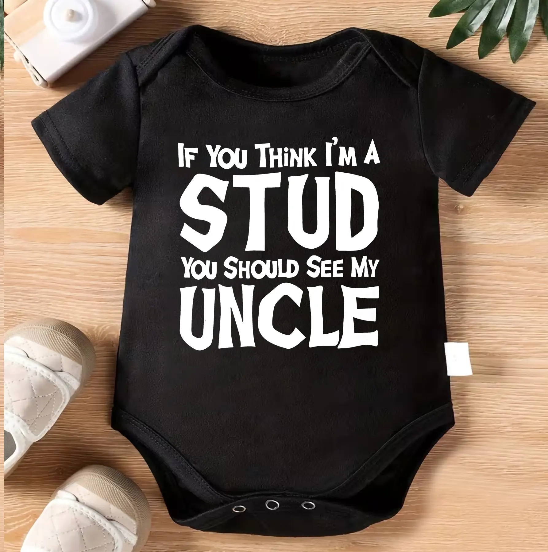 If You Think I’m a Stud You Should See My Uncle Baby Bodysuit, Funny Baby Onesie, Cute Newborn Outfit, Uncle Gift Idea, Humor Infant Shirt
