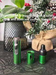 Without butane  Adjustable Windproof Rechargeable Lighter(windproof lighter, with safety lock, equipped with regulator）