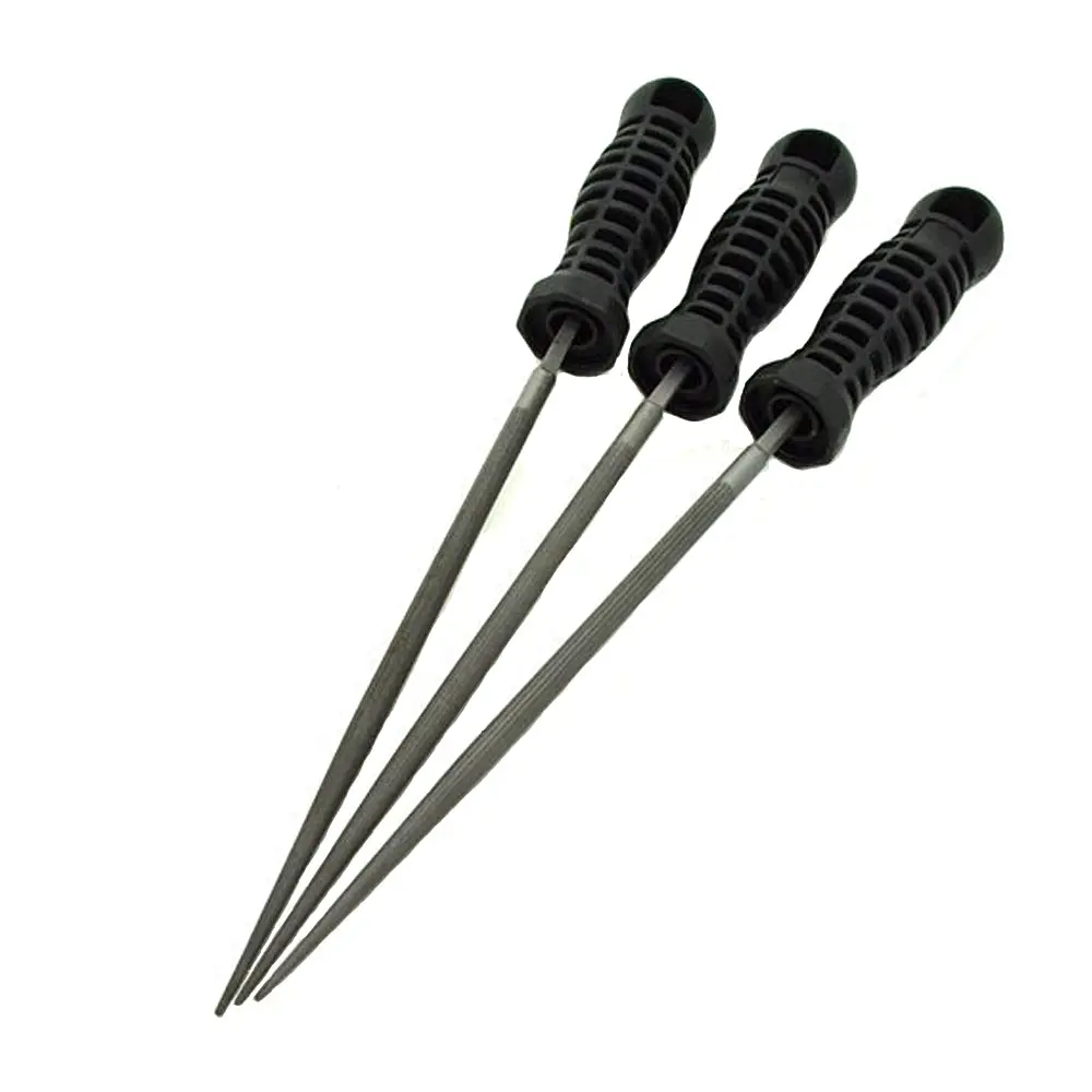 LOCK MONKEY MK710 3-Piece Precision Round File Set - Metal Files with 6-Round Profile Design, Fine Control Hand Tools for Locksmith Tasks