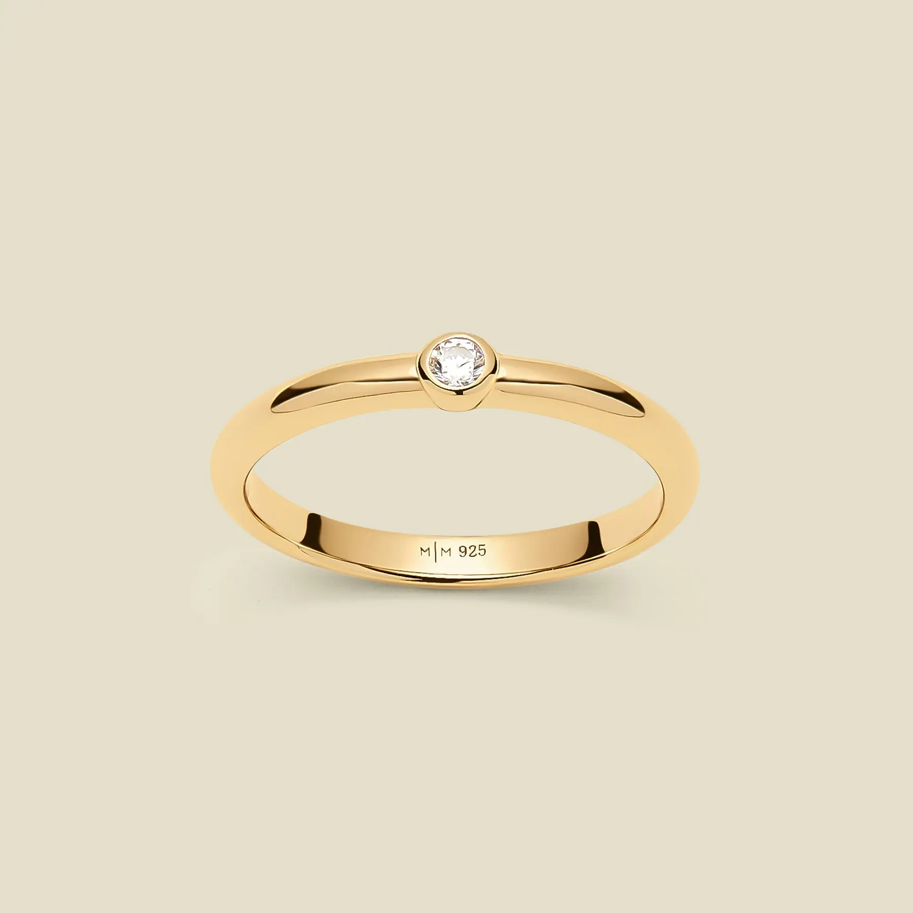 CZ Poppy Solitaire Stacking Ring | Final Sale