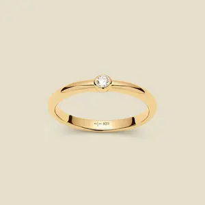 CZ Poppy Solitaire Stacking Ring | Final Sale