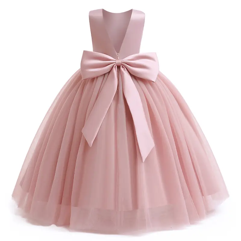 Elegant Flower Girl Dresses Kids Tulle Formal Ball Gown Wedding Bridesmaid Princ...