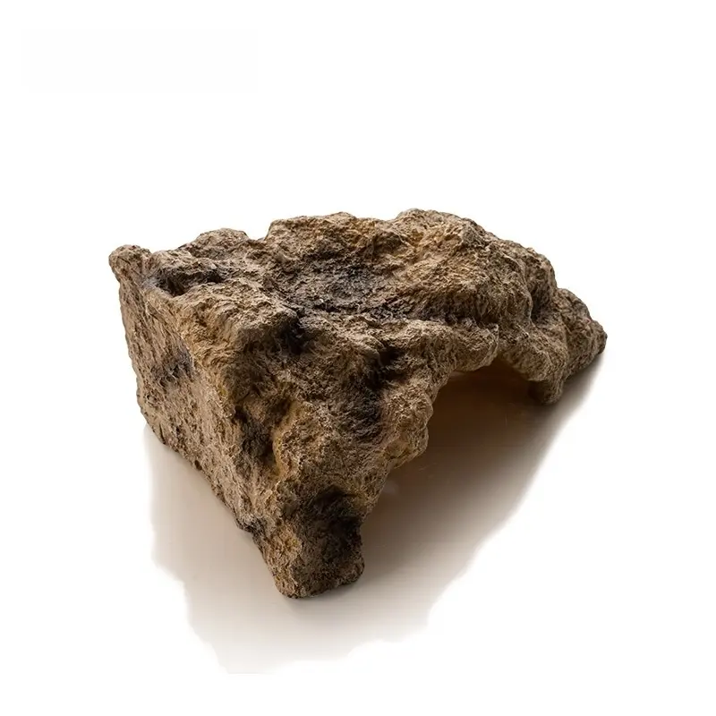 Large Plastic Rock Cave Hideout for Lizards, Reptile Tank Decor, Summer Pet Habitat Control Accessory for Pet Lovers