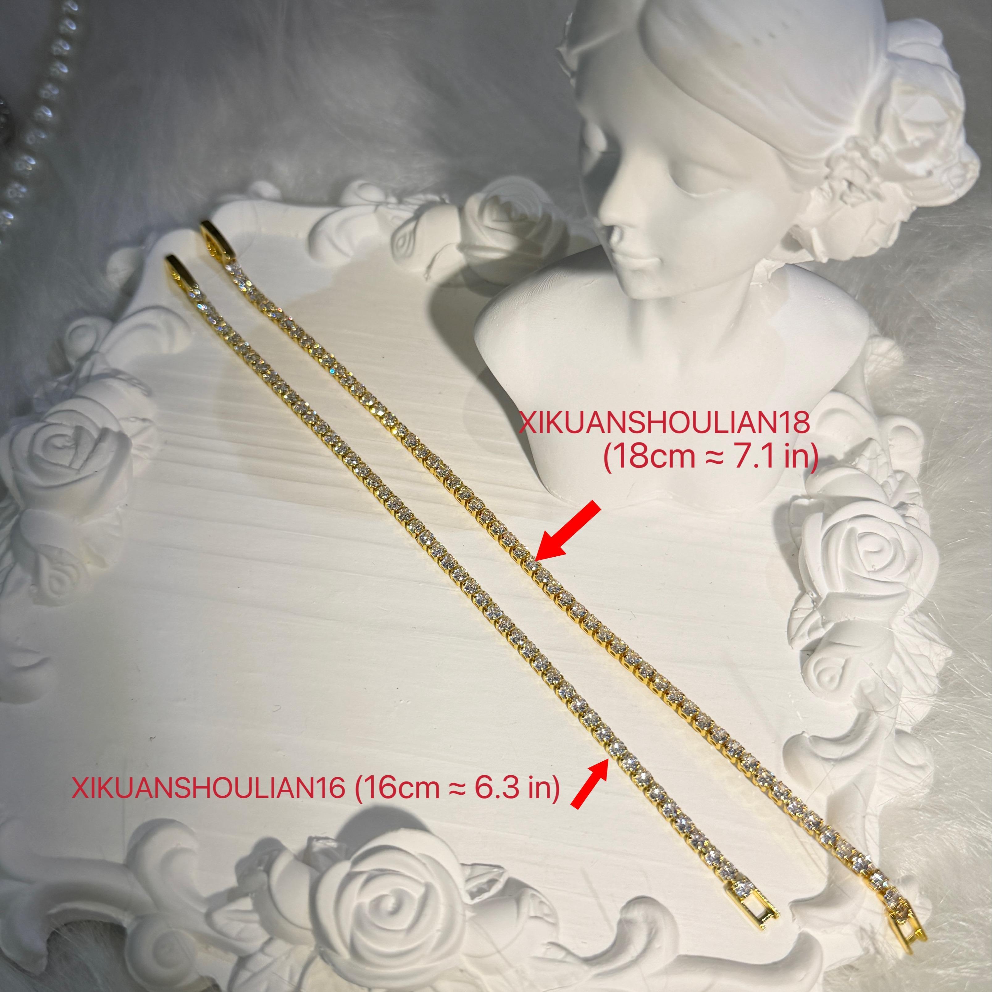 High-end Customized Tennis Bracelet — Ultra-Delicate & Dazzling Diamond Line,Stackable Wristband, Perfect Gift  for Girlfriend.