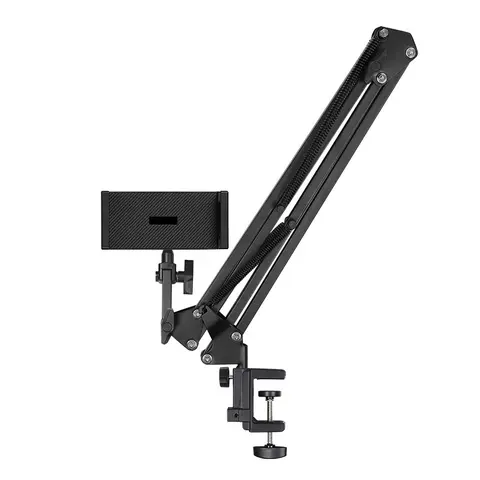 UGIFT Adjustable Bed Phone Holder with Long Arm Clip - Metal Stand for Phones & Tablets - Easy Installation & Stable Viewing Angle