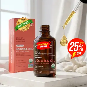 Organic Jojoba Oil — 100% Pure Moisturizing Oil for Face, Hair, Skin & Nails, 4 fl oz