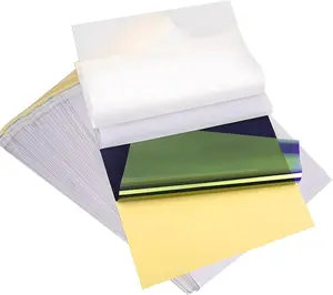 Tattoo Transfer Paper - 50 PCS Tattoo Stencil Paper, 4 Layers 8.3" x 11.7" A4 Size Tattoo Thermal Stencil Paper for Tattoo Transfer Kit Tattoo Supplies