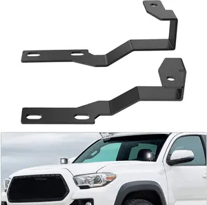 Nilight Powder Coat Ditch Light Brackets - LED Car Lights A-Pillar Hood Mounts for 2005-2015 2nd Gen Tacoma, Auxiliary Offroad Work Pods with Multiple Hole Sizes, Easy Installation Visibility Aid