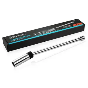 #JumpstartSale DURATECH 5/8" Swivel Magnetic Spark Plug Socket, 3/8" Drive x 11" Total Length with 6-Point, Enhanced Magnetic Design and Magnetic Core, Thin Wall Socket, Cr-V Steel Made