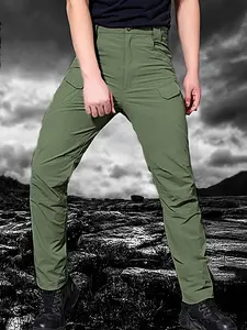 Men's Tactical Work Pants, Quick-Dry Stretch Durable Fabric, Comfortable Casual Straight Leg, Loose Sports Wear for Daily Use