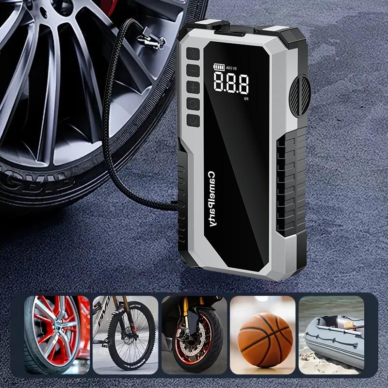 CamelParty 15000mAh portable power bank with LED lights, 4000A car battery starter, winter savior portable and safe to use, easy for women to get started and equipped with 150PSI tire inflation pump Car Power Supply jumper
