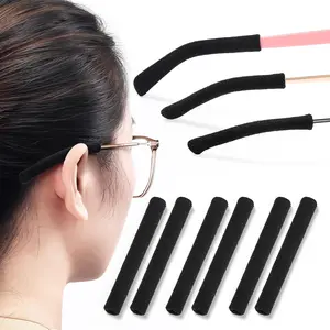 Sightor Soft Glasses Ear Cushion, 3 Pairs Knitting Cotton Eyeglass Temple Sleeves Non-Slip Extra Long Glasses Ear Grippers