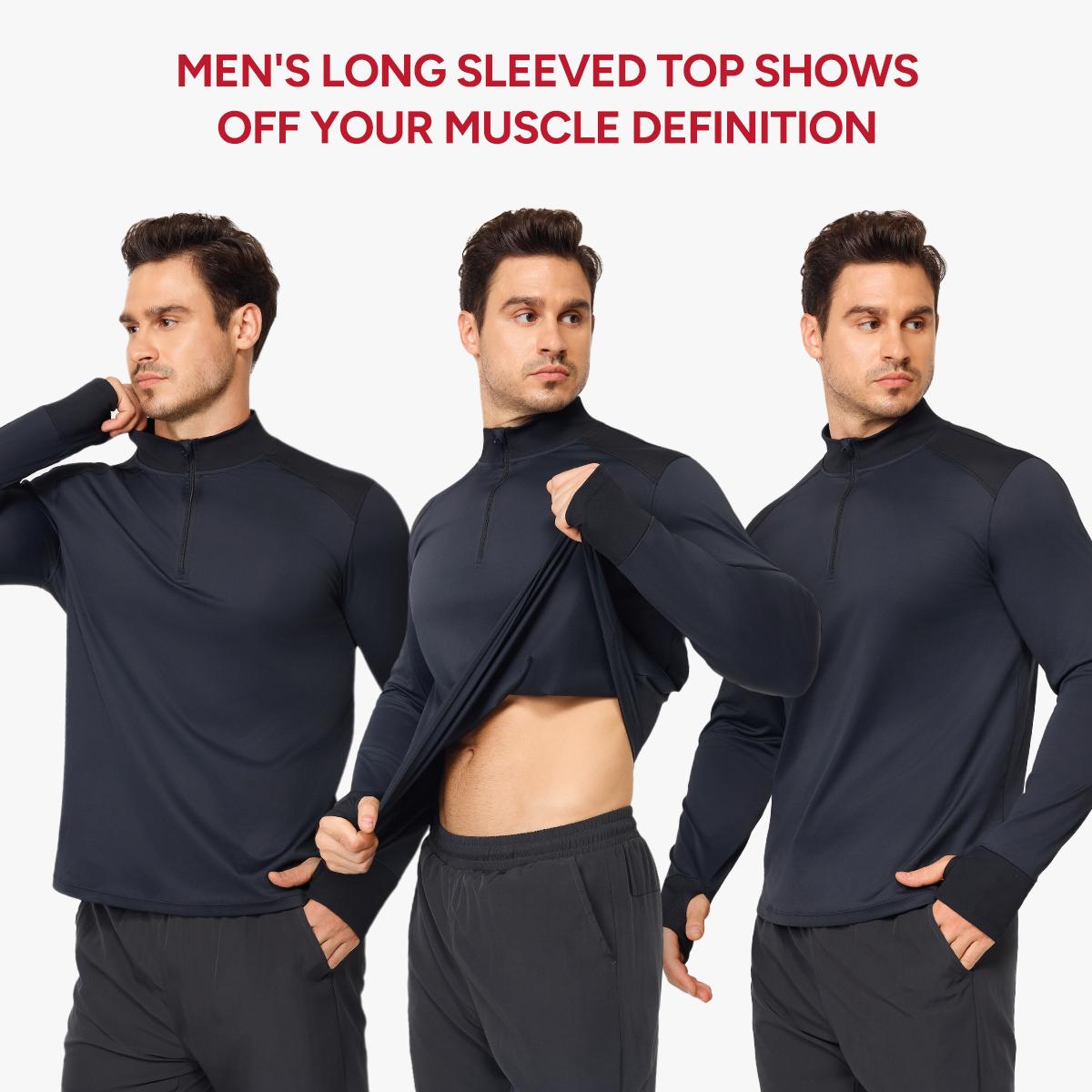 Nebility Men's Compression Long Sleeve Shirt with Reflective Strip Quick Dry Moisture Wicking UV Sun Protection for Fishing Workout Gym Athletic Activities Nebility Men's Compression Long Sleeve Shirt with Reflective Strip Quick Dry Moisture Wicking UV Sun Protection for Fishing Workout Gym Athletic Activities