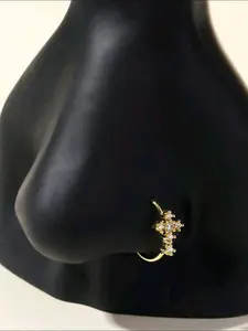 20g Copper Nose Ring with Zirconia Inlay, Septum Ring, Sexy Simple Design, Perfect for Vacation Daily Wear, Fashion Body Jewelry for All Seasons