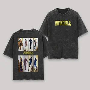 Invincible Printed Unisex Washed T-Shirt3 fathersdaygift