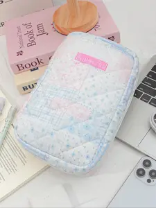 Fashionable Portable Charging Bag, Cute Floral Design Storage Bag, Large Capacity Digital Organizer, Earphone Case, USB Cable Holder, Earphone Protective Cover