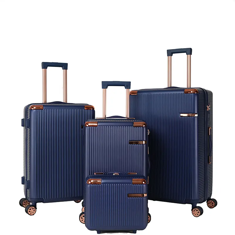 Women's 4-in-1 Hardside Lightweight Durable Luggage Set with Travel Bundle - 14/20/26/30in, Sturdy ABS, 360° Dual Wheels, Telescopic Handles, Luggage Lock, Cosmetic Bag, Travel Tote