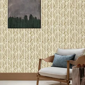 Banana Leaf Pattern Wallpaper, Self-adhesive Waterproof Wall Sticker, Removable Wall Decal for Home Living Room Bedroom Kitchen