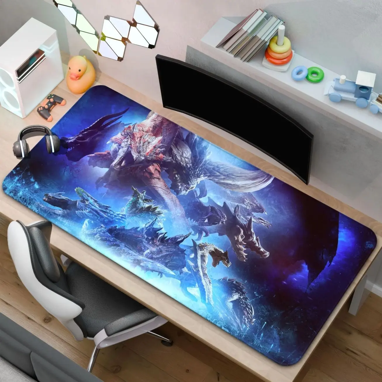 Monster Hunter World Mouse Pad | MHW Gaming Desk Mat | A Gift for Gamers