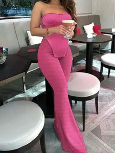 Women's Elegant Backless Party Dress Set, Two-Piece Sleeveless Hollow Out Design, Perfect for Evening Events & Special Occasions