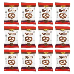 Unique Snacks Extra Dark Splits Pretzels, Original Split-Open Pretzels, Delicious Homestyle-Baked Snack Bag, Vegan, OU Kosher, and Non-GMO Food, No Artificial Flavor, 2.12 Oz. Bag, Pack of 12 pretzels