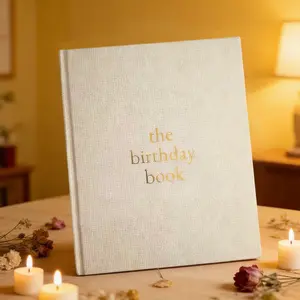 Birthday Memory Book- Elegant Birthday Journal - Photos, Letters & More - Baby Memory Gift for Parents,Baby Journal to Record Milestones, Scrapbooks