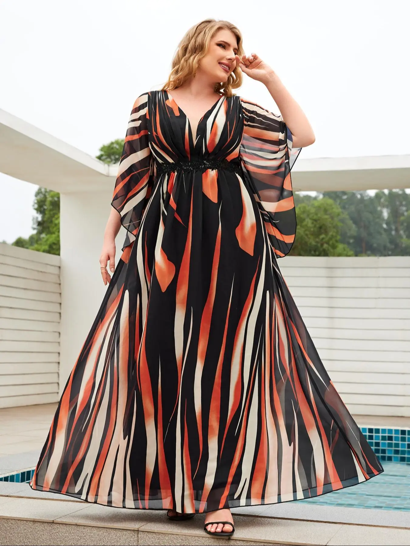 long boho beach dress Plus Size Boho Beach Maxi Dress