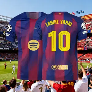 2526 Yamal #10 Home Short-Sleeve Soccer Jersey Champions League