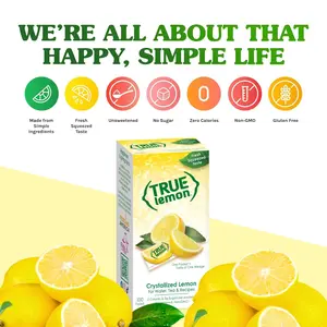TRUE LEMON Water Enhancer, 100 Packets, 0 Calorie, Sugar Free Lemon Drink Mix