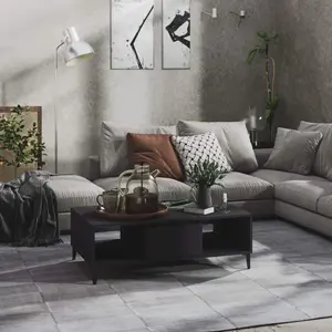 Coffee Table Gray 40.7"x23.6"x13.8" Engineered Wood Coffee Table Gray 40.7"x23.6"x13.8" Engineered Wood