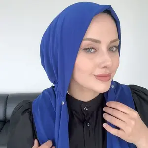 Arabic High Elastic Hijab With button Inner cap