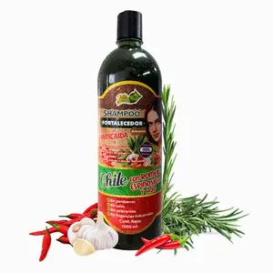 Shampoo de Chile (Chili Shampoo) Strengthening Shampoo with Rosemary, Garlic & Herbal Extracts | Botanical Hair Cleanser for Fuller-Looking Hair & Scalp Refresh | 100% Natural Formula
