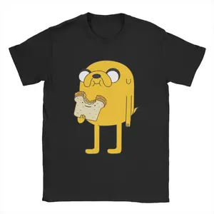 Humorous Jake The Dog Sandwich T-Shirt Men Round Neck Cotton T-Shirts Short Sleeve Tee Shirt Gift Idea Clothing