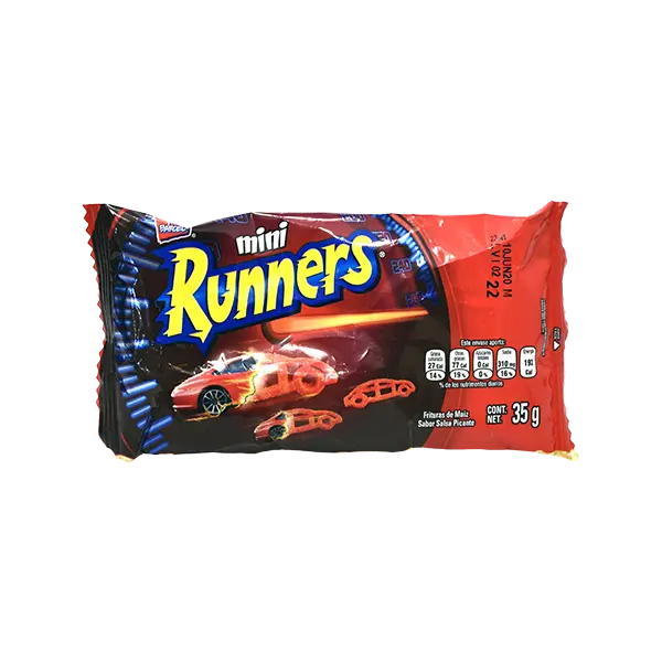 Mini Runners 12 pack of 35 grams each Chile Limon Snack Crispy