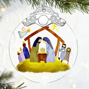 Christian Gifts: Nativity Scene Christmas Ornaments (Religious Christmas Decorations) | Christian Holiday Decor, Holy Family Decoration, Religious Gifts, Baptism  &  Faith Festival