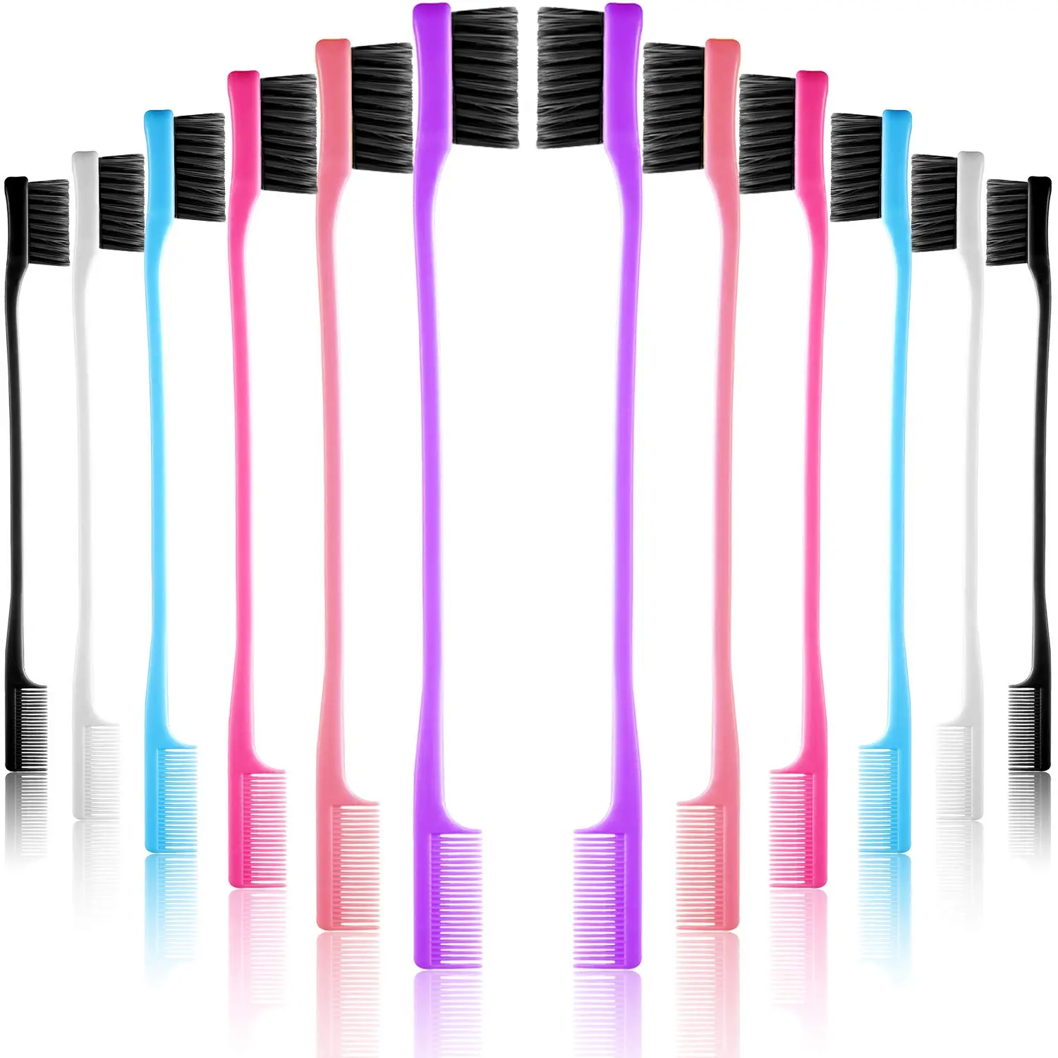 CONNIE HAIR Free Hair Edge Brushes Double Sided Edge Hair Comb Natural Styling Eyebrow and Hair Combs Smooth Grooming with Wig Purchase-Automatically Included with Any Wig Purchase (Do Not Order Separately)